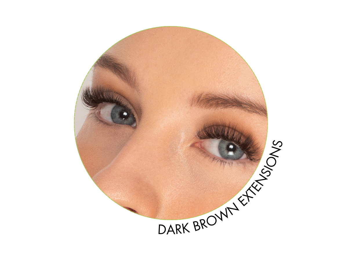 dark brow eyelash extensions